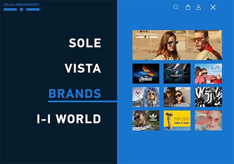 Dettaglio menu Italia Independent website
