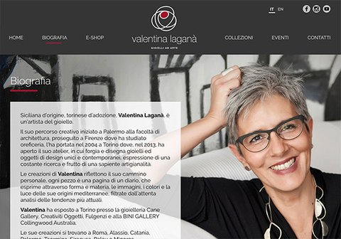 Esempio pagina bio per Valentina Laganà